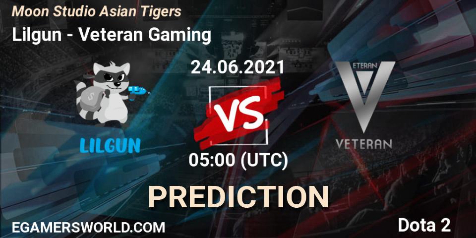 Prognose für das Spiel Lilgun VS Veteran Gaming. 24.06.21. Dota 2 - Moon Studio Asian Tigers