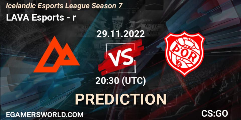 Prognose für das Spiel LAVA Esports VS Þór. 01.12.22. CS2 (CS:GO) - Icelandic Esports League Season 7