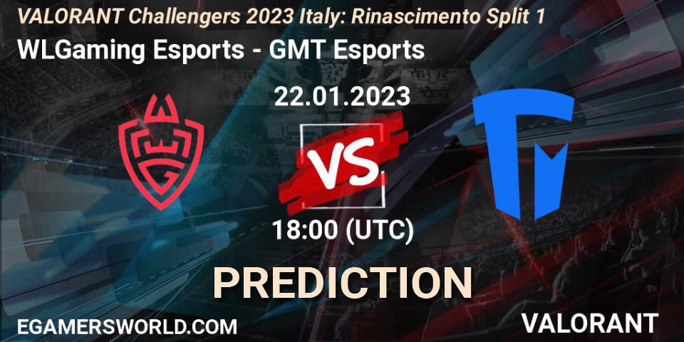 Prognose für das Spiel WLGaming Esports VS GMT Esports. 22.01.23. VALORANT - VALORANT Challengers 2023 Italy: Rinascimento Split 1