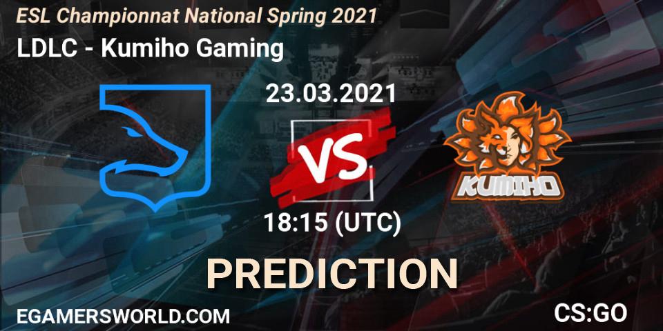 Prognose für das Spiel LDLC VS Kumiho Gaming. 23.03.2021 at 18:15. Counter-Strike (CS2) - ESL Championnat National Spring 2021