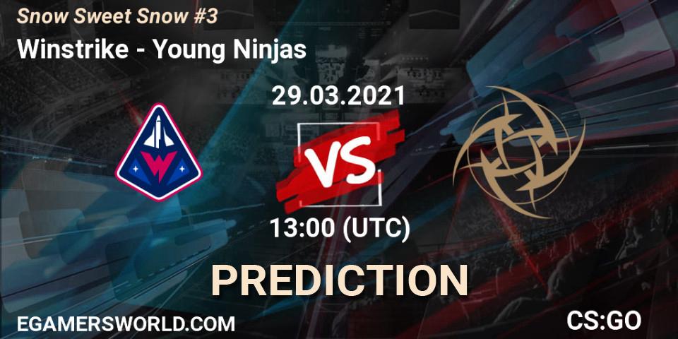 Prognose für das Spiel Winstrike VS Young Ninjas. 29.03.21. CS2 (CS:GO) - Snow Sweet Snow #3