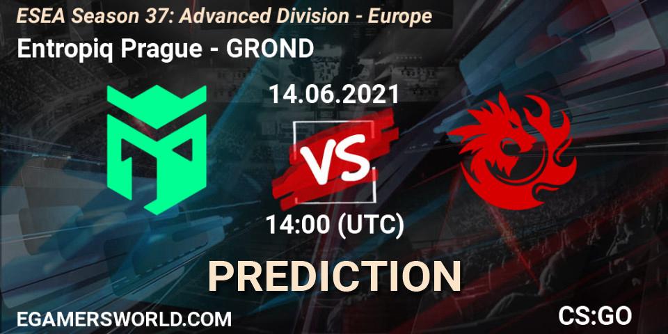 Prognose für das Spiel Entropiq Prague VS GROND. 14.06.21. CS2 (CS:GO) - ESEA Season 37: Advanced Division - Europe