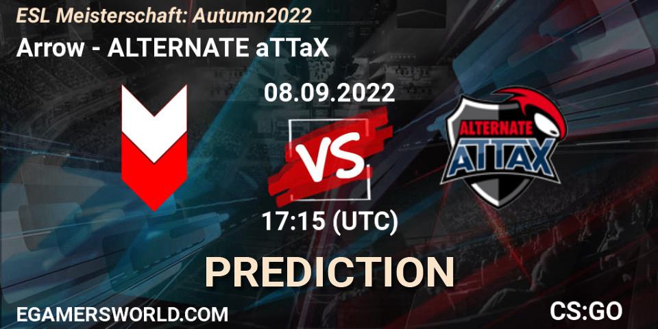 Prognose für das Spiel Arrow VS ALTERNATE aTTaX. 08.09.2022 at 17:15. Counter-Strike (CS2) - ESL Meisterschaft: Autumn 2022