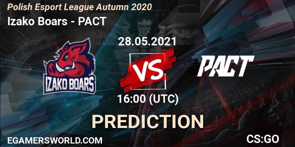 Prognose für das Spiel Izako Boars VS PACT. 28.05.21. CS2 (CS:GO) - Polish Esport League Spring 2021 Finals