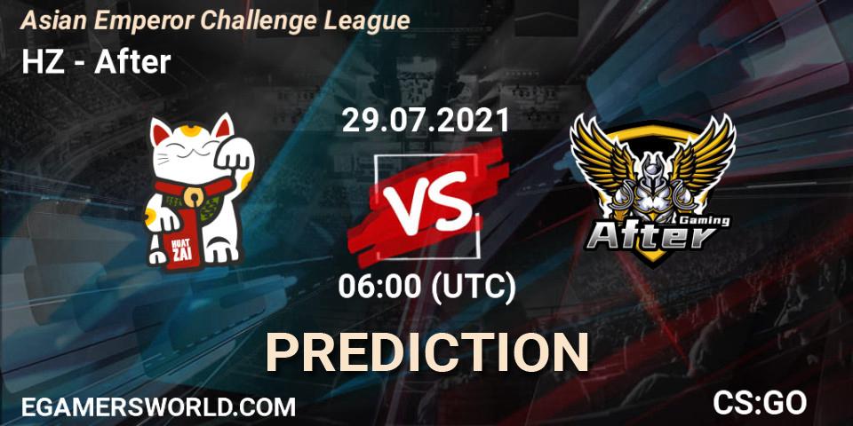Prognose für das Spiel HZ VS After. 29.07.21. CS2 (CS:GO) - Asian Emperor Challenge League