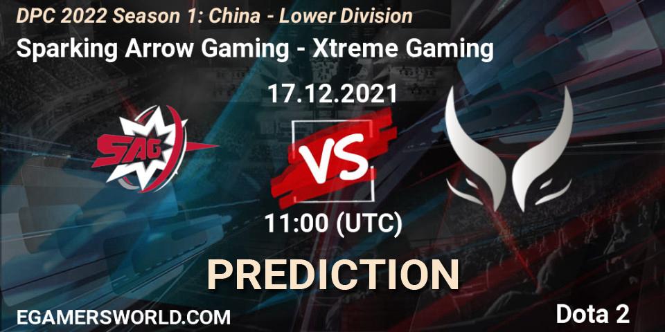 Prognose für das Spiel Sparking Arrow Gaming VS Xtreme Gaming. 17.12.2021 at 10:54. Dota 2 - DPC 2022 Season 1: China - Lower Division