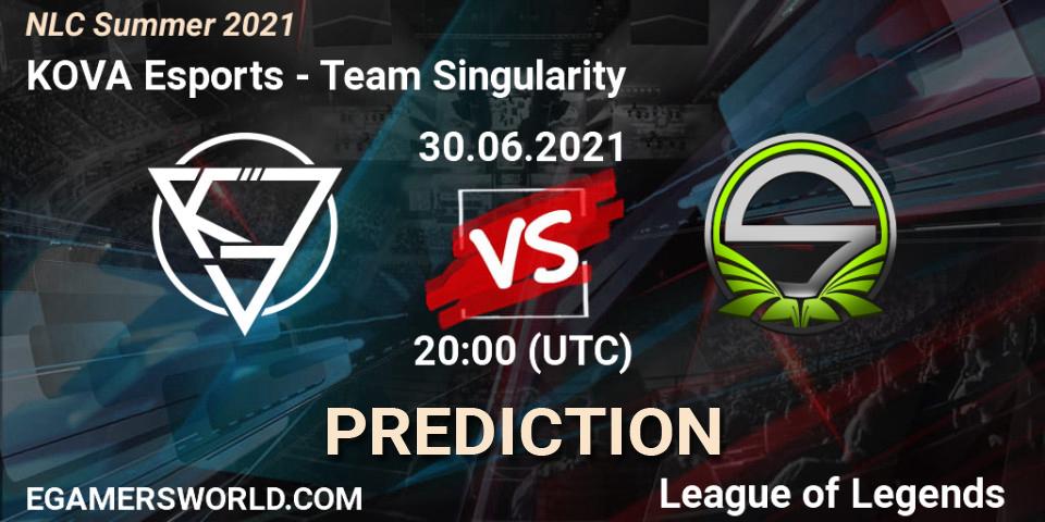 Prognose für das Spiel KOVA Esports VS Team Singularity. 30.06.2021 at 20:00. LoL - NLC Summer 2021