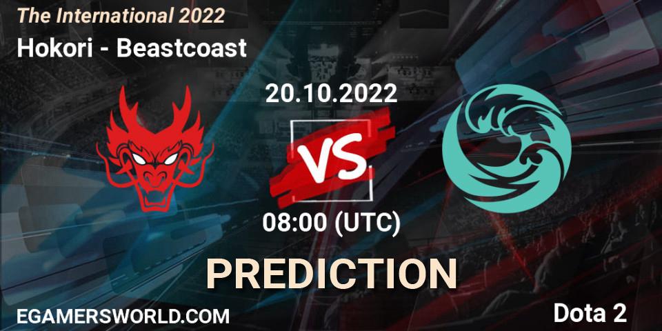 Prognose für das Spiel Hokori VS Beastcoast. 20.10.22. Dota 2 - The International 2022