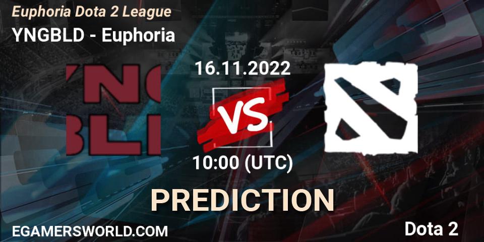 Prognose für das Spiel YNGBLD VS Euphoria. 16.11.2022 at 11:19. Dota 2 - Euphoria Dota 2 League