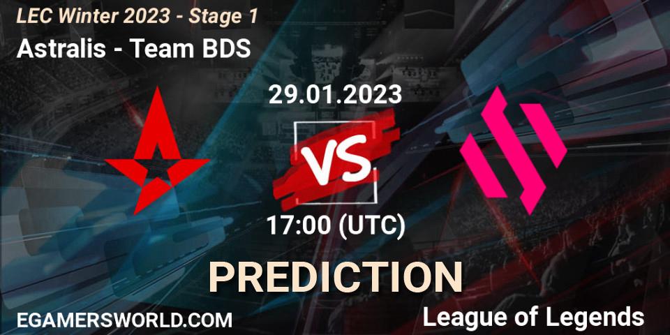 Prognose für das Spiel Astralis VS Team BDS. 29.01.23. LoL - LEC Winter 2023 - Stage 1
