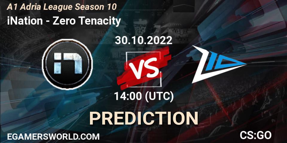Prognose für das Spiel iNation VS Zero Tenacity. 30.10.22. CS2 (CS:GO) - A1 Adria League Season 10