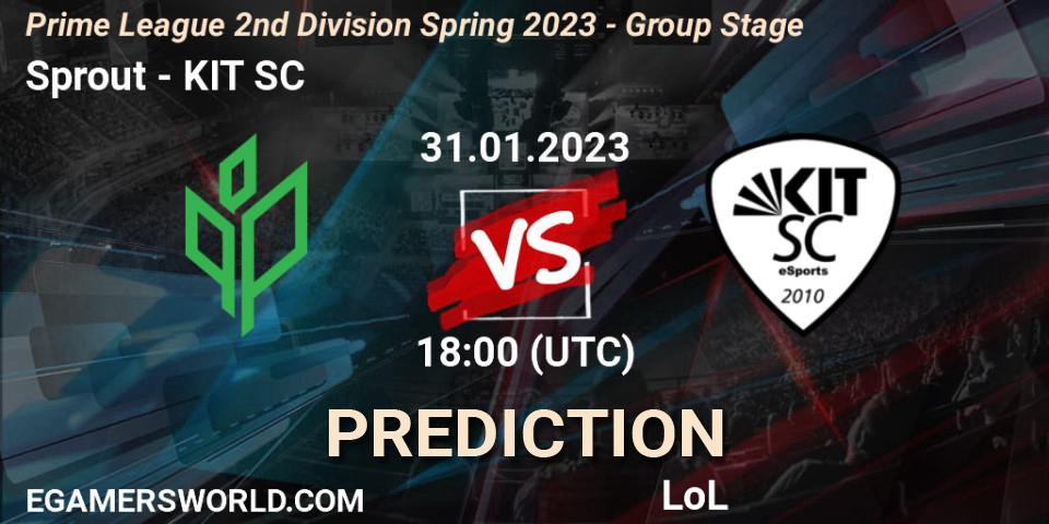 Prognose für das Spiel Sprout VS KIT SC. 31.01.23. LoL - Prime League 2nd Division Spring 2023 - Group Stage