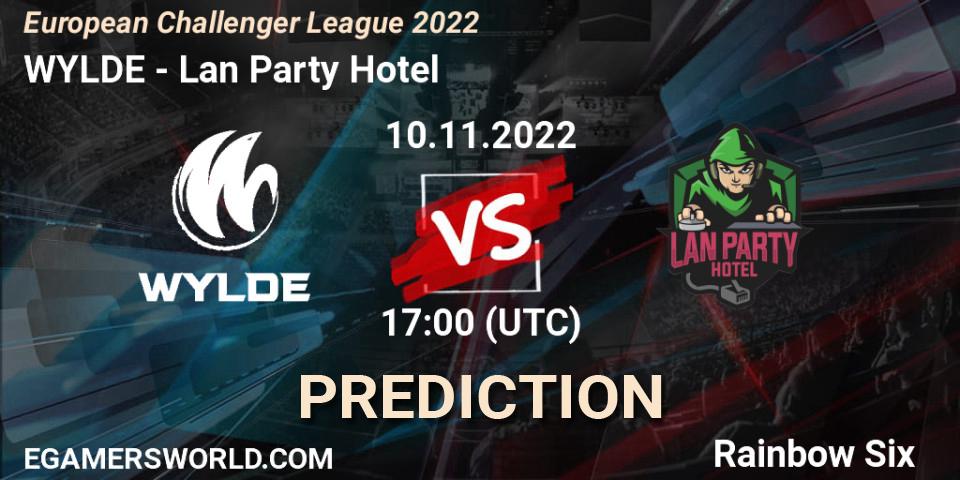 Prognose für das Spiel WYLDE VS Lan Party Hotel. 10.11.2022 at 17:00. Rainbow Six - European Challenger League 2022
