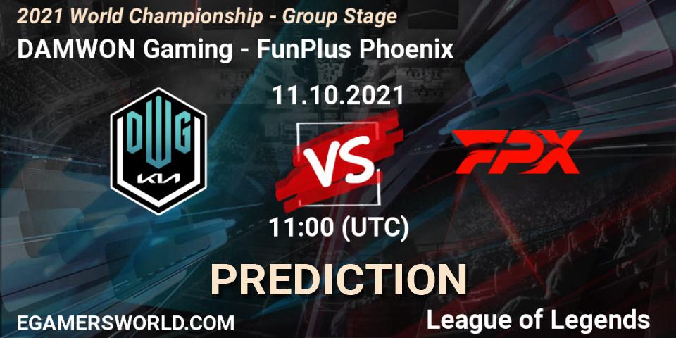 Prognose für das Spiel DAMWON Gaming VS FunPlus Phoenix. 11.10.2021 at 11:00. LoL - 2021 World Championship - Group Stage
