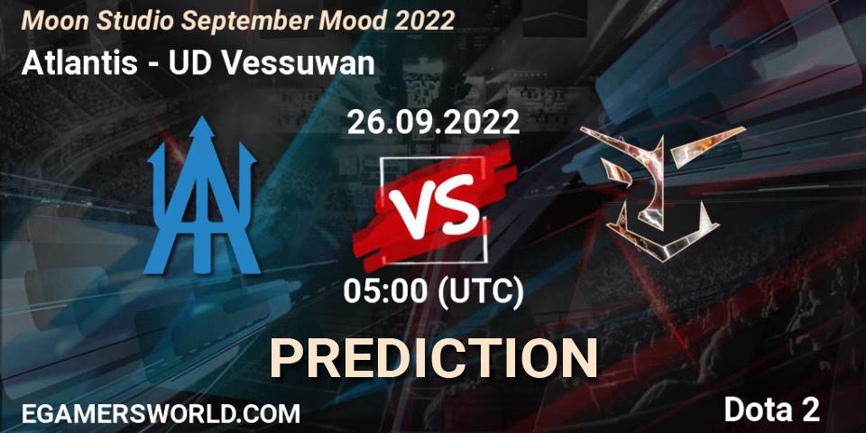 Prognose für das Spiel Atlantis VS UD Vessuwan. 26.09.22. Dota 2 - Moon Studio September Mood 2022