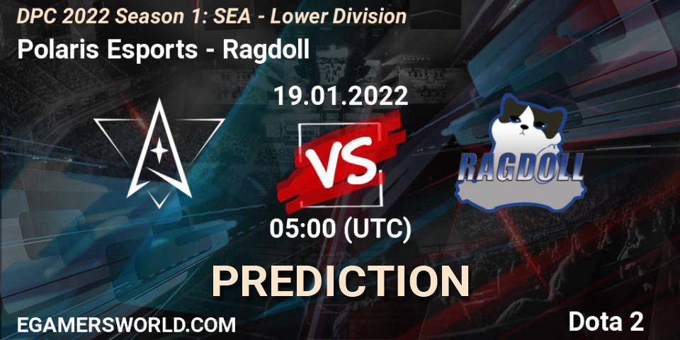 Prognose für das Spiel Polaris Esports VS Ragdoll. 19.01.22. Dota 2 - DPC 2022 Season 1: SEA - Lower Division