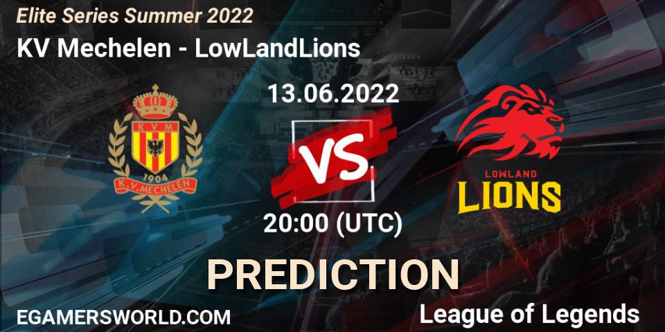 Prognose für das Spiel KV Mechelen VS LowLandLions. 13.06.2022 at 20:00. LoL - Elite Series Summer 2022