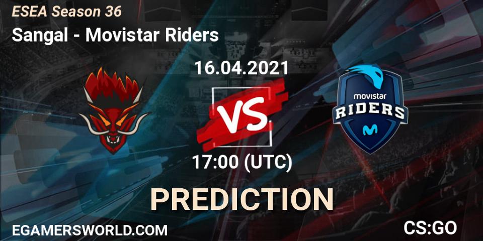Prognose für das Spiel Sangal VS Movistar Riders. 16.04.2021 at 17:00. Counter-Strike (CS2) - ESEA Premier Season 36 Europe Relegation