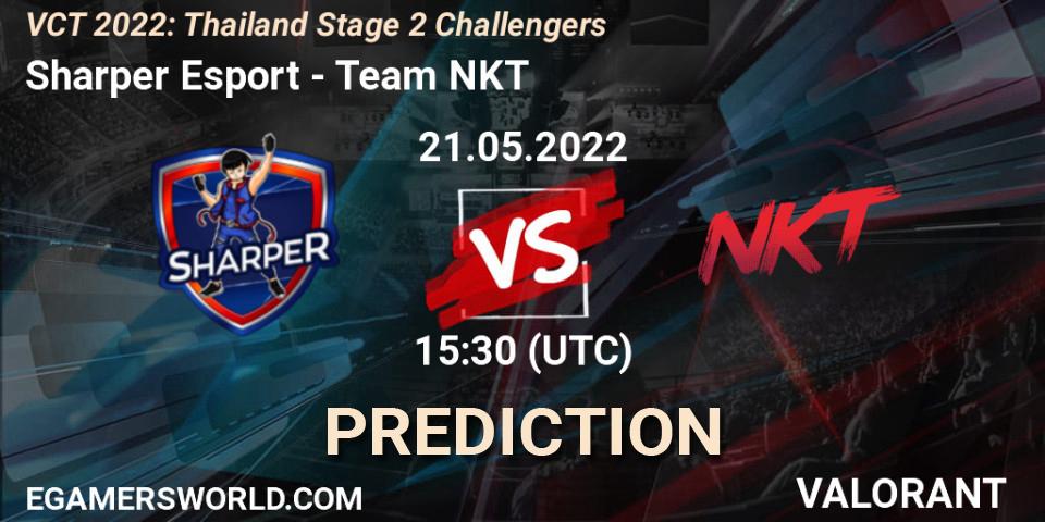 Prognose für das Spiel Sharper Esport VS Team NKT. 21.05.22. VALORANT - VCT 2022: Thailand Stage 2 Challengers