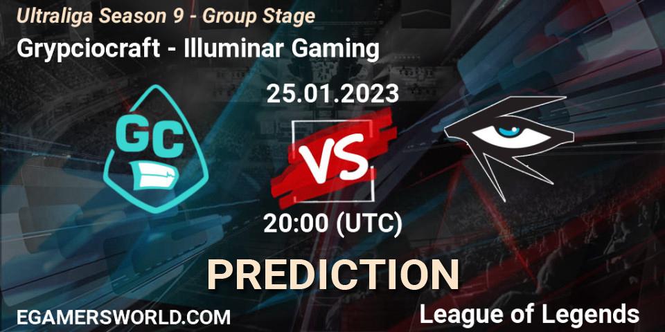 Prognose für das Spiel Grypciocraft VS Illuminar Gaming. 25.01.23. LoL - Ultraliga Season 9 - Group Stage