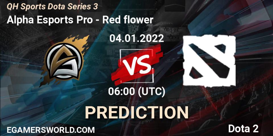Prognose für das Spiel Alpha Esports Pro VS Red flower. 04.01.2022 at 06:22. Dota 2 - QH Sports Dota Series 3