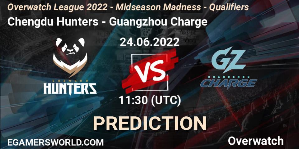 Prognose für das Spiel Chengdu Hunters VS Guangzhou Charge. 01.07.22. Overwatch - Overwatch League 2022 - Midseason Madness - Qualifiers