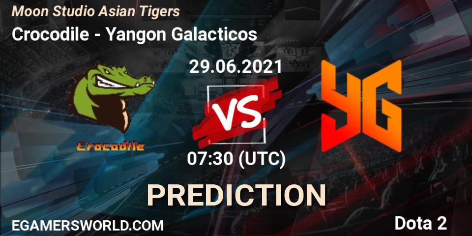 Prognose für das Spiel Crocodile VS Yangon Galacticos. 29.06.2021 at 07:58. Dota 2 - Moon Studio Asian Tigers