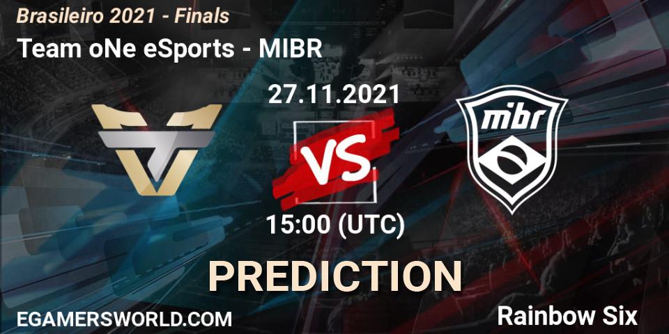 Prognose für das Spiel Team oNe eSports VS MIBR. 27.11.21. Rainbow Six - Brasileirão 2021 - Finals