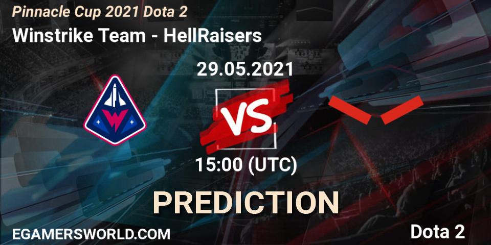 Prognose für das Spiel Winstrike Team VS HellRaisers. 29.05.21. Dota 2 - Pinnacle Cup 2021 Dota 2