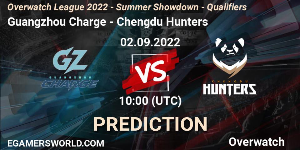 Prognose für das Spiel Guangzhou Charge VS Chengdu Hunters. 02.09.22. Overwatch - Overwatch League 2022 - Summer Showdown - Qualifiers