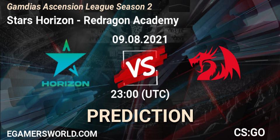 Prognose für das Spiel Stars Horizon VS Redragon Academy. 09.08.2021 at 22:00. Counter-Strike (CS2) - Gamdias Ascension League Season 2