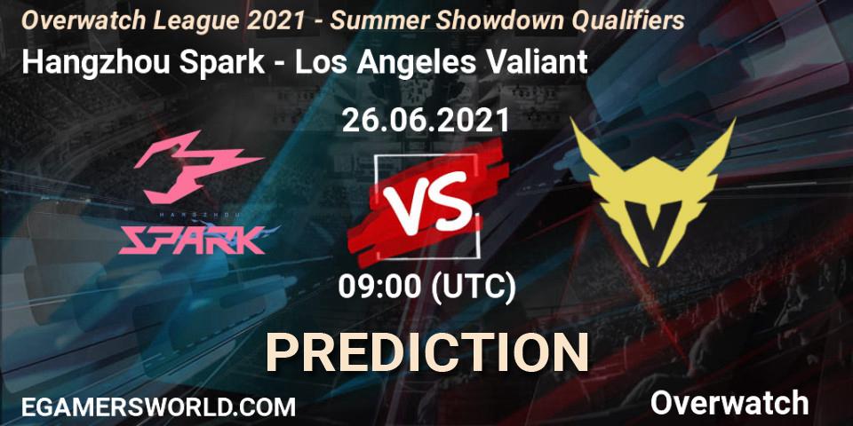 Prognose für das Spiel Hangzhou Spark VS Los Angeles Valiant. 26.06.21. Overwatch - Overwatch League 2021 - Summer Showdown Qualifiers