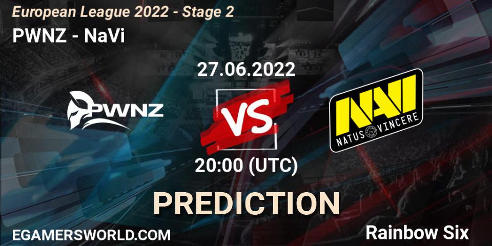Prognose für das Spiel PWNZ VS NaVi. 27.06.2022 at 17:00. Rainbow Six - European League 2022 - Stage 2