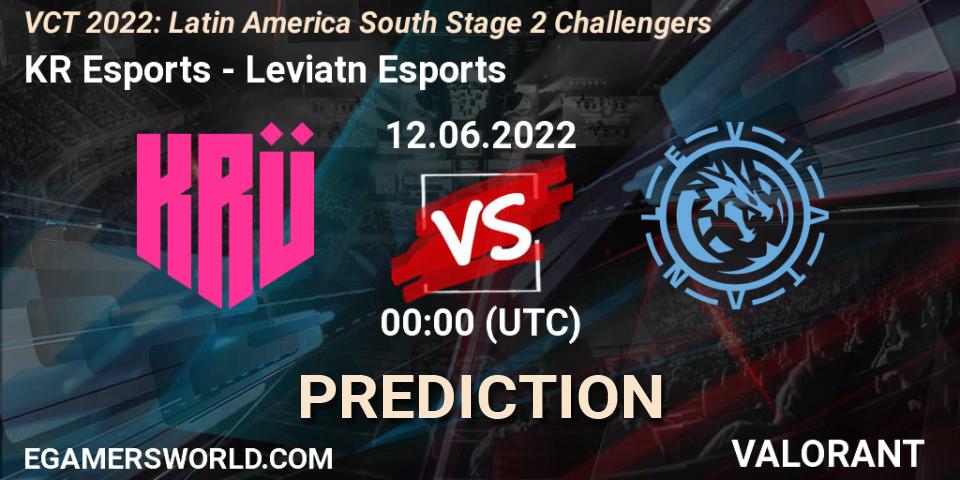Prognose für das Spiel KRÜ Esports VS Leviatán Esports. 11.06.2022 at 22:00. VALORANT - VCT 2022: Latin America South Stage 2 Challengers