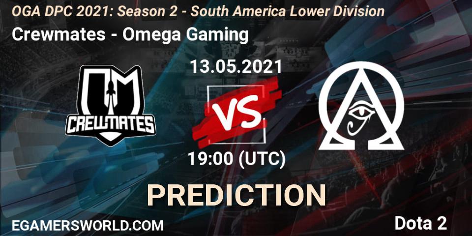 Prognose für das Spiel Crewmates VS Omega Gaming. 14.05.21. Dota 2 - OGA DPC 2021: Season 2 - South America Lower Division 