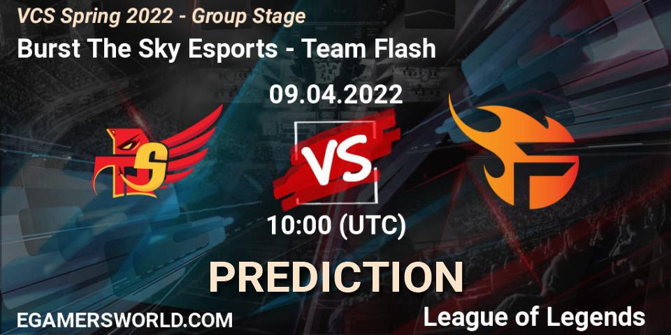 Prognose für das Spiel Burst The Sky Esports VS Team Flash. 08.04.22. LoL - VCS Spring 2022 - Group Stage 