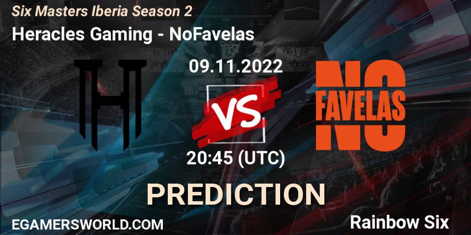 Prognose für das Spiel Heracles Gaming VS NoFavelas. 09.11.2022 at 20:45. Rainbow Six - Six Masters Iberia Season 2