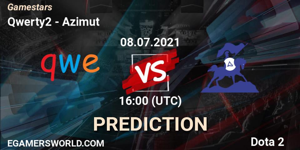Prognose für das Spiel Qwerty2 VS Azimut. 08.07.2021 at 15:55. Dota 2 - Gamestars