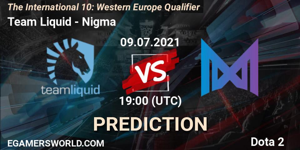Prognose für das Spiel Team Liquid VS Nigma Galaxy. 09.07.2021 at 17:57. Dota 2 - The International 10: Western Europe Qualifier