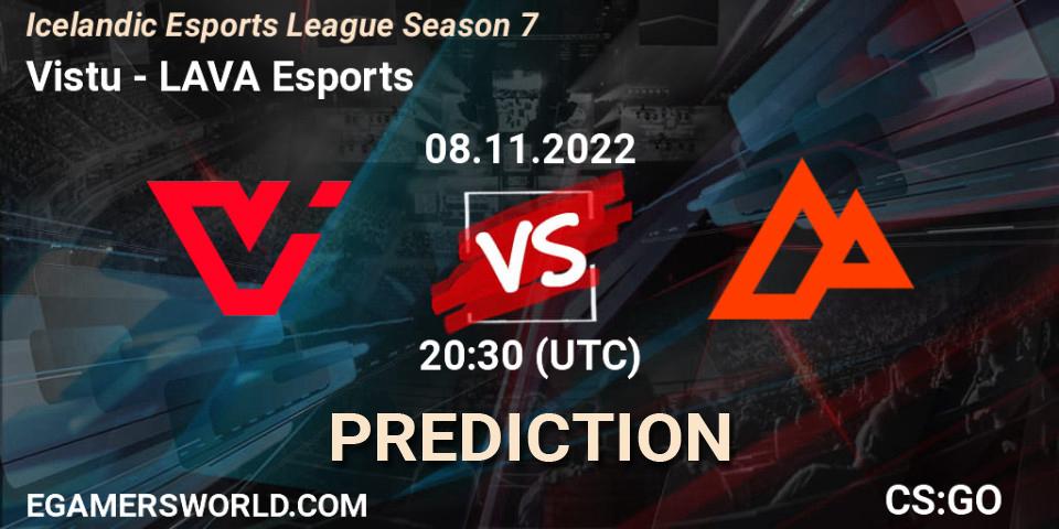 Prognose für das Spiel Viðstöðu VS LAVA Esports. 08.11.2022 at 20:30. Counter-Strike (CS2) - Icelandic Esports League Season 7