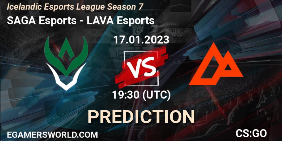 Prognose für das Spiel SAGA Esports VS LAVA Esports. 17.01.2023 at 19:30. Counter-Strike (CS2) - Icelandic Esports League Season 7