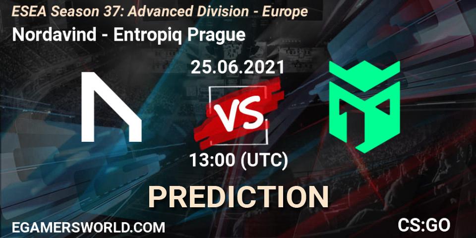 Prognose für das Spiel Nordavind VS Entropiq Prague. 25.06.21. CS2 (CS:GO) - ESEA Season 37: Advanced Division - Europe