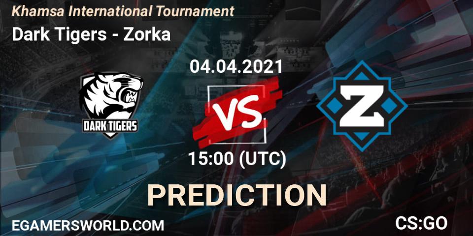 Prognose für das Spiel Dark Tigers VS Zorka. 04.04.2021 at 15:00. Counter-Strike (CS2) - Khamsa International Tournament
