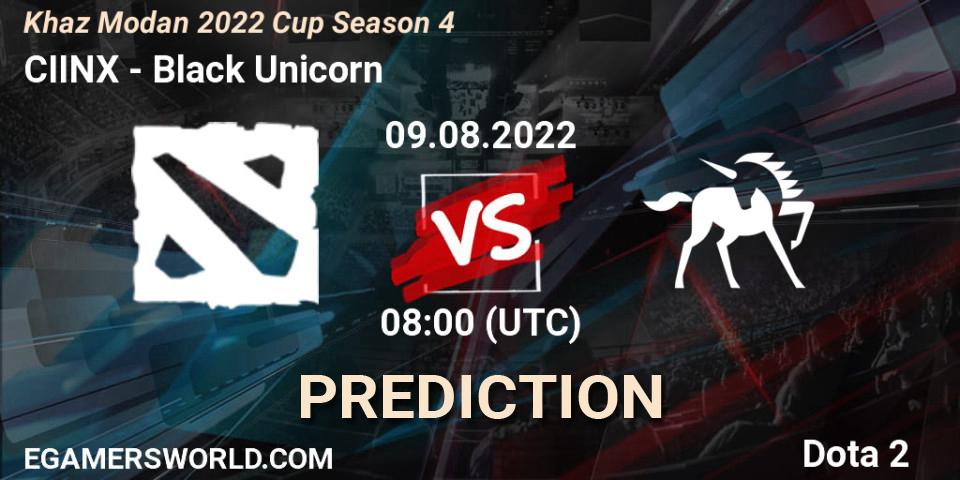 Prognose für das Spiel CIINX VS Black Unicorn. 09.08.2022 at 08:00. Dota 2 - Khaz Modan 2022 Cup Season 4
