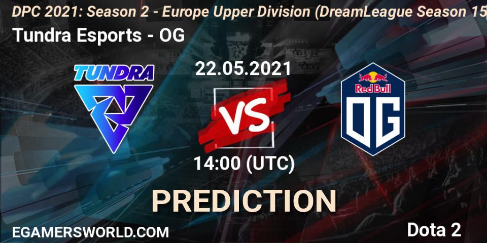 Prognose für das Spiel Tundra Esports VS OG. 22.05.2021 at 14:09. Dota 2 - DPC 2021: Season 2 - Europe Upper Division (DreamLeague Season 15)