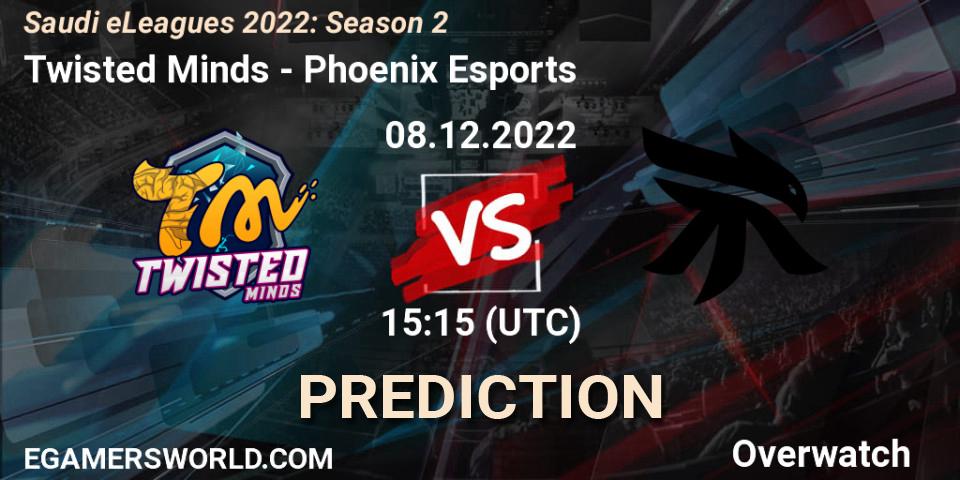 Prognose für das Spiel Twisted Minds VS Phoenix Esports. 08.12.2022 at 15:45. Overwatch - Saudi eLeagues 2022: Season 2