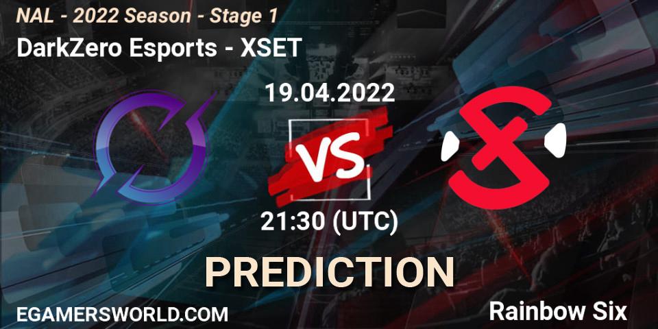 Prognose für das Spiel DarkZero Esports VS XSET. 19.04.2022 at 21:30. Rainbow Six - NAL - Season 2022 - Stage 1