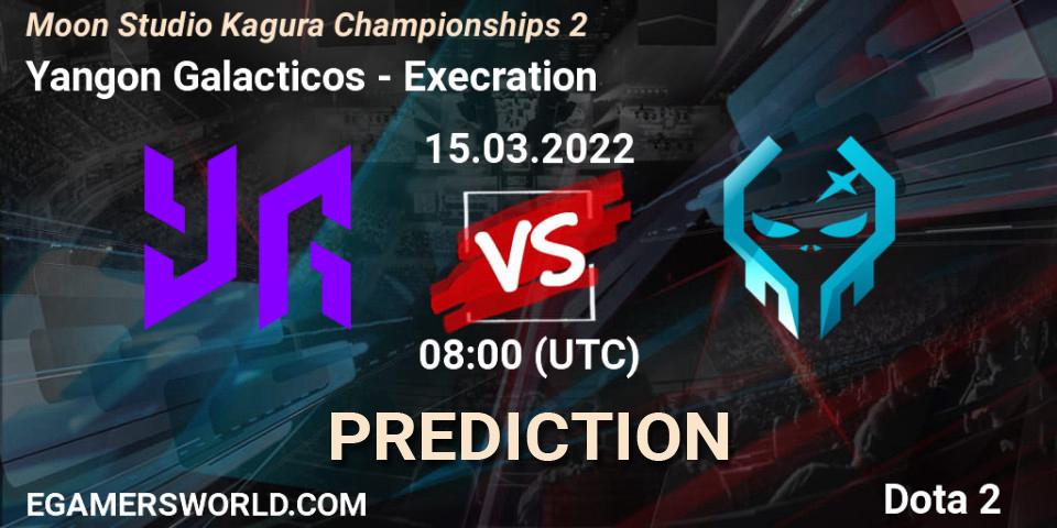 Prognose für das Spiel Yangon Galacticos VS Execration. 15.03.22. Dota 2 - Moon Studio Kagura Championships 2