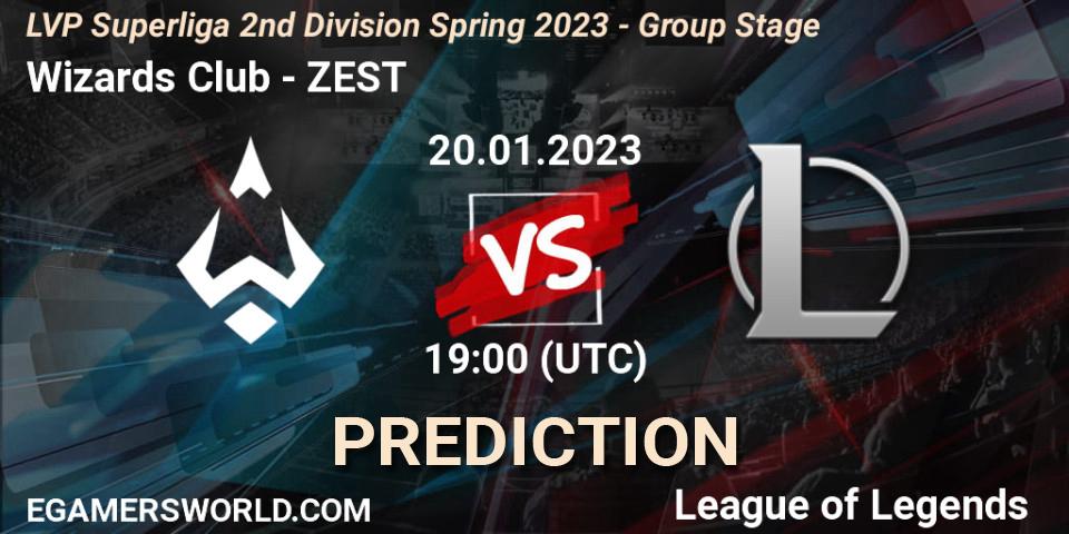Prognose für das Spiel Wizards Club VS ZEST. 20.01.2023 at 19:00. LoL - LVP Superliga 2nd Division Spring 2023 - Group Stage