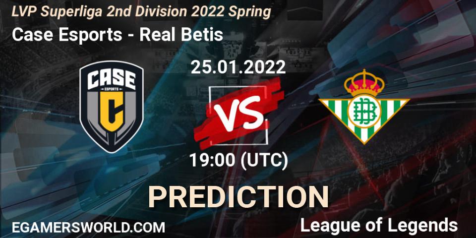 Prognose für das Spiel Case Esports VS Real Betis. 25.01.2022 at 20:00. LoL - LVP Superliga 2nd Division 2022 Spring